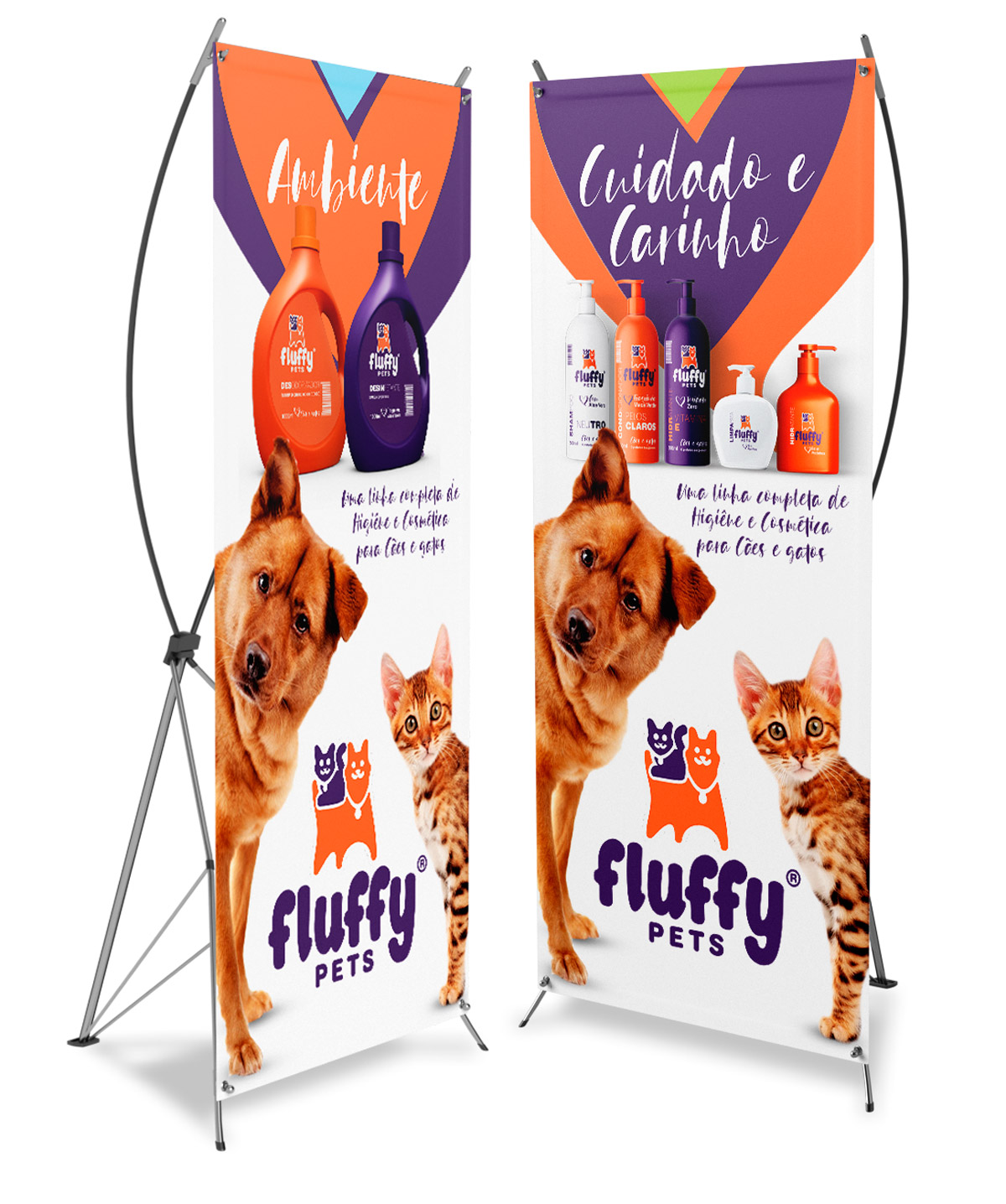 Mais carinho e cuidado para os pets Banners Fluffy Pets