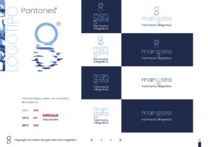 Pantones logotipo Mangata. Parte do Manual de Linguagem de Marca desenvolvido pela Ópera Criativa.