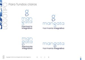 Logotipo Mangata para fundos claros. Parte do Manual de Linguagem de Marca desenvolvido pela Ópera Criativa.