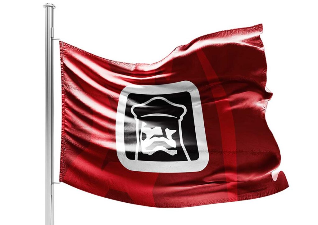 Bandeira Sailor Correntes e Engrenagens