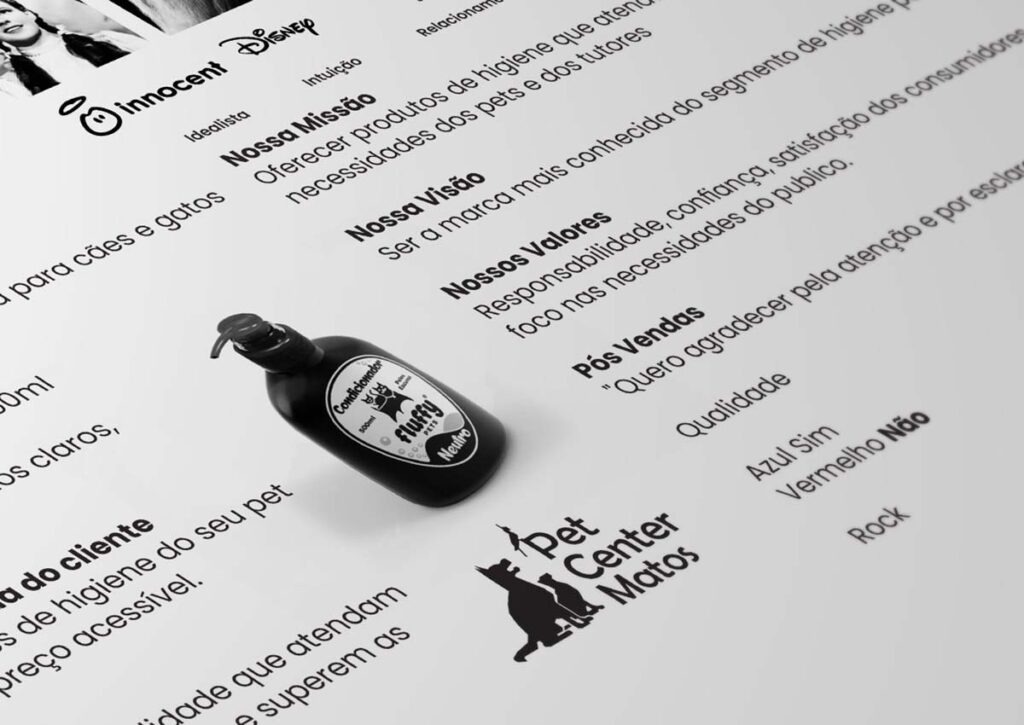 Prancha de aprofundamento de conceitos a partir do briefing validado pelo cliente. Ópera Criativa, Linguagem de Marca.