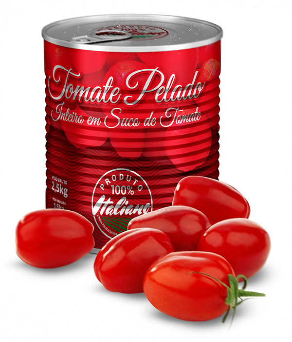 Imagem de topo da página de apresentação dos rótulos para Tomate Pelado ForChef, criado pela Ópera para a Costa Importação & Exportação.