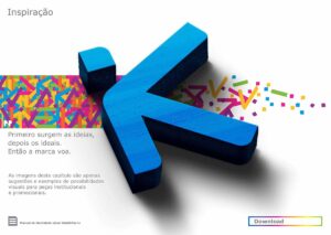 Entrada da seção Inspiração do Manual Kaizen TextilPrint + Signs. Parte do Manual de Linguagem da Marca para a empresa especializada em Signs e Impressão Digital sobre Tecidos desenvolvido pela Ópera Criativa.