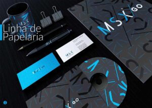 Linha de Papelaria MSX/GO. Parte do Manual de Linguagem da Marca desenvolvido pela Ópera Criativa para a empresa paulista especializada em Gerenciamento de Obras.