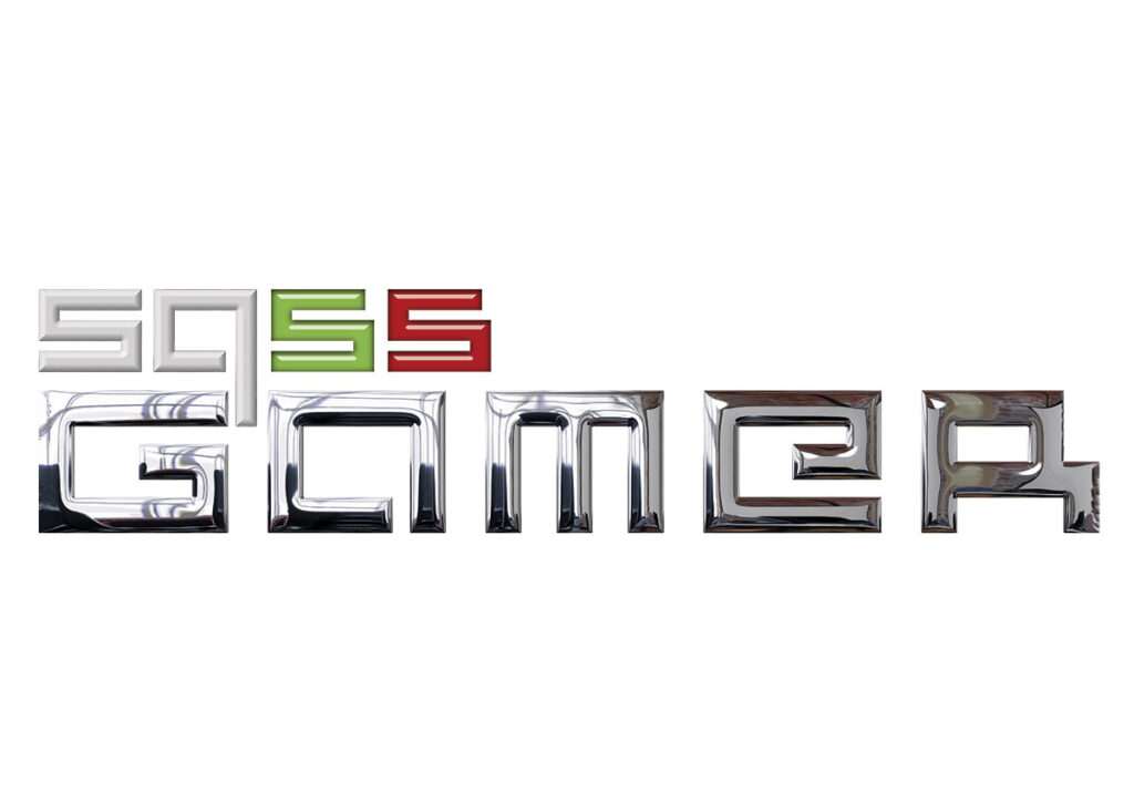 Logotipo para a linha Gamer SQ55 de rodízios Gamer da Squadroni, desenvolvido pela Ópera Criativa para a empresa de Mauá, SP.