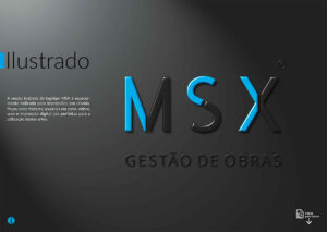 Versão Ilustrada do Logotipo MSX/GO. Parte do Manual de Linguagem da Marca desenvolvido pela Ópera Criativa para a empresa paulista especializada em Gerenciamento de Obras.