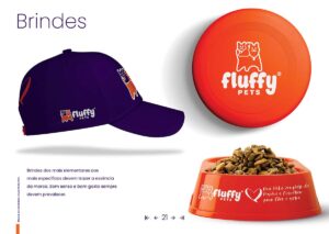 Propostas de Brindes Promocionais FluffyPets. Parte do Manual de Linguagem de Marca desenvolvido pela Ópera Criativa.