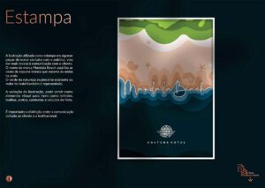 Página de apresentação de Estampa do Manual de Identidade Visual do Mandala Beach/Ubatuba Hotel. Desenvolvido pela Ópera Criativa para a OXE Empreendimentos Imobiliários.