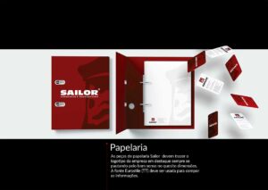 Linha de Papelaria Sailor Correntes e Engrenagens