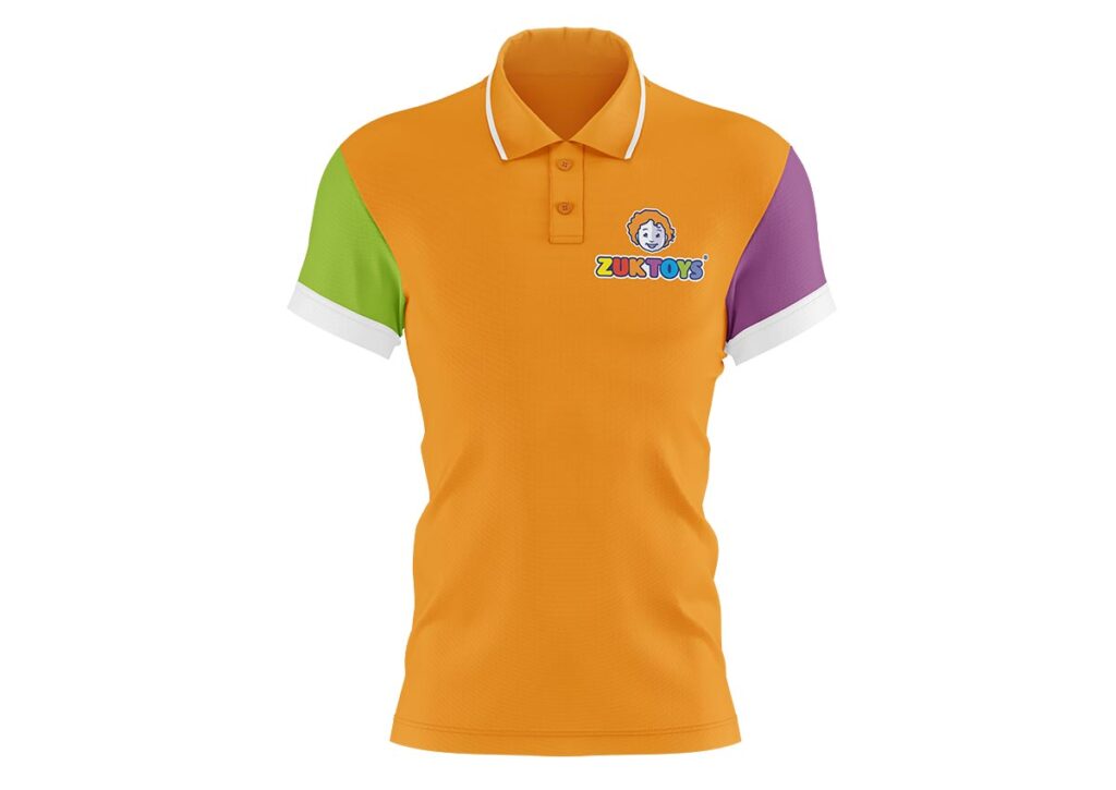 Camisa tipo Polo ZukToys. Parte do Manual de Linguagem da Marca desenvolvido pela Ópera Criativa para a loja de brinquedos e jogos.
