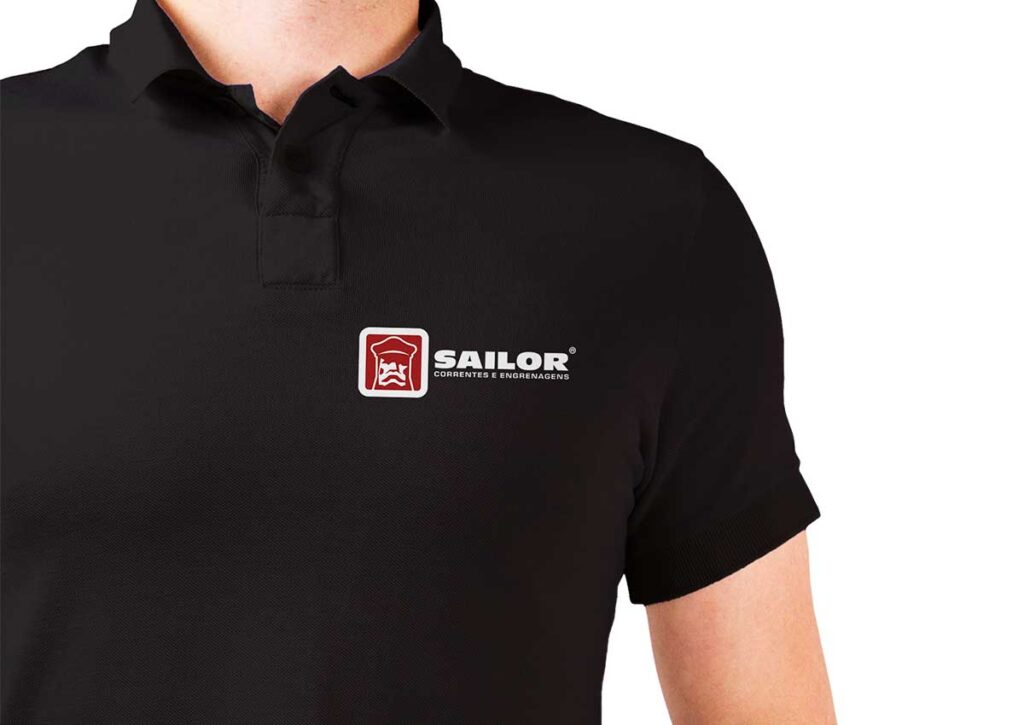 Camisa tipo Polo Sailor Correntes e Engrenagens