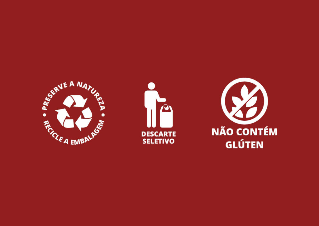 Símbolos gráficos para estampar o rótulo de Tomate Pelado ForChef.