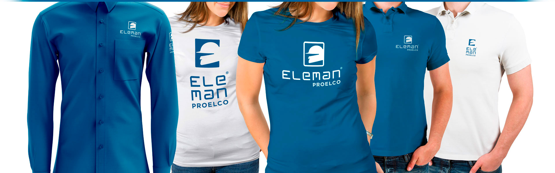 Linha de uniforme profissional para funcionários da Eleman PROELCO proposta pela Ópera Criativa
