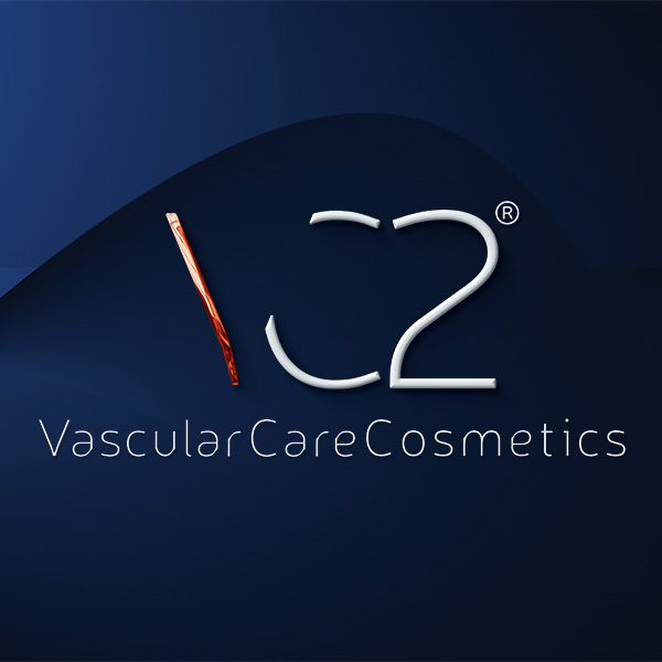 Versão ilustrada do logotipo VC2, divisão de cosmética avançada da Vascular Care de Florianópolis SC